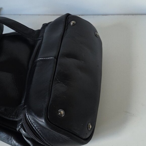 DANIER | Leather Backpack Bag Black - Picture 4 of 6